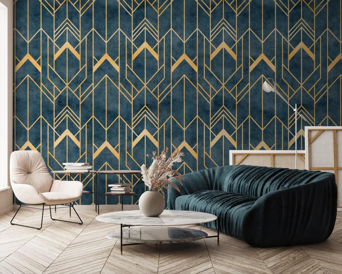 Geometric Art Deco Wallpaper Mural - Wallpaper • Wallmur®